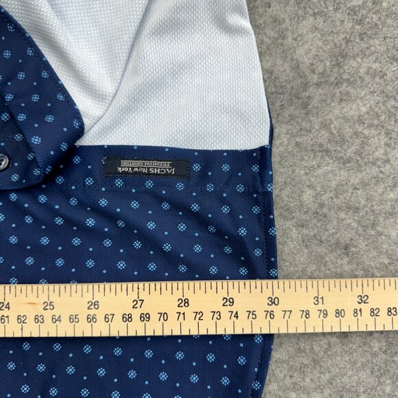 JACHS Men's Button-Up Shirt Casual Everyday Wear, Relaxed, Blue Pattern, L NEW - Picture 9 of 11